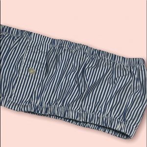 Striped Tube Crop Top